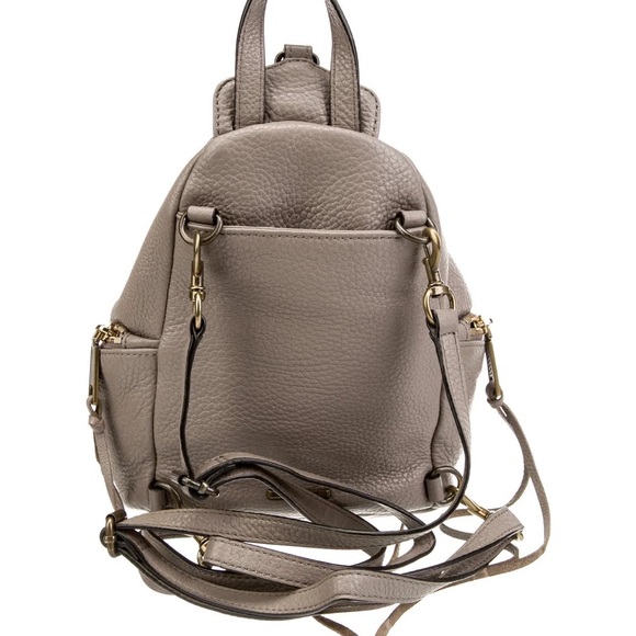 REBECCA MINKOFF FRINGE TRIM LEATHER BACKPACK - Picture 11 of 12
